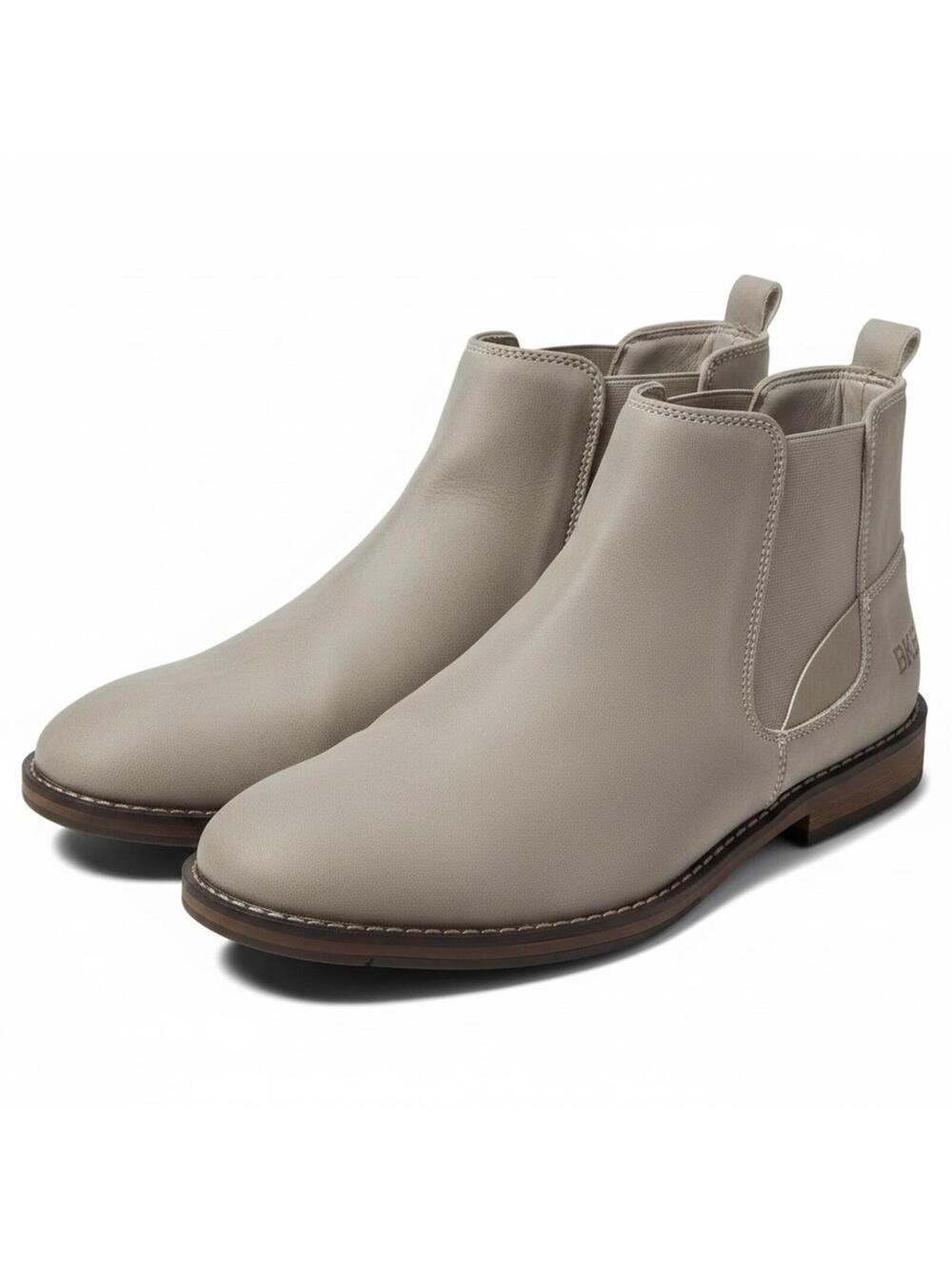 BKE Chelsea Boots Men’s 10 Beige Taupe Faux Leather Ankle Dress Casual Boots